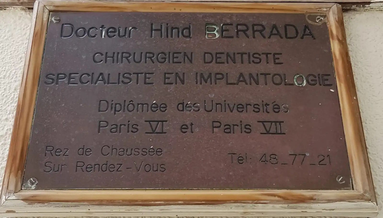 dentiste Dr. Hind-Berrada-Benhima